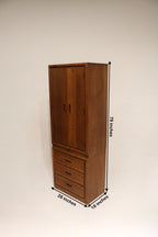 Multifunctional oak wood hutch bar for storage