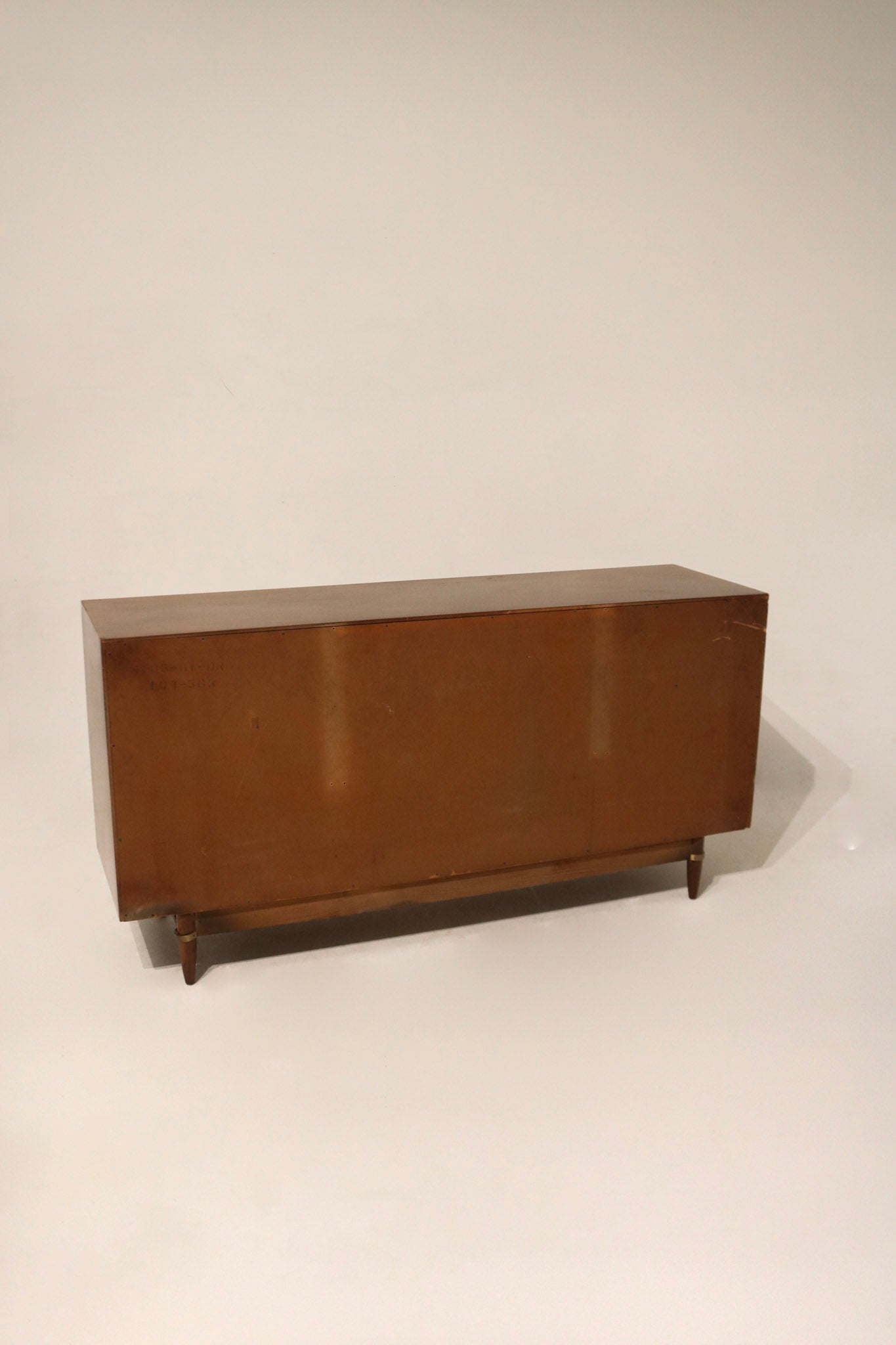 Drawer runner detail demonstrating smooth function, solid wood glides and well maintained vintage mechanism