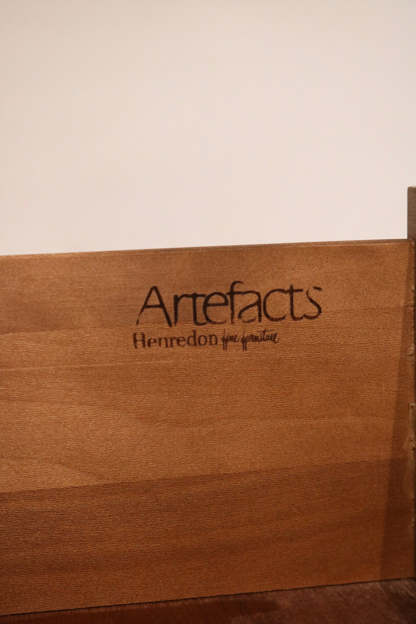 Leg design of the Vintage Oak Nightstand highlighting stable tapered wooden legs