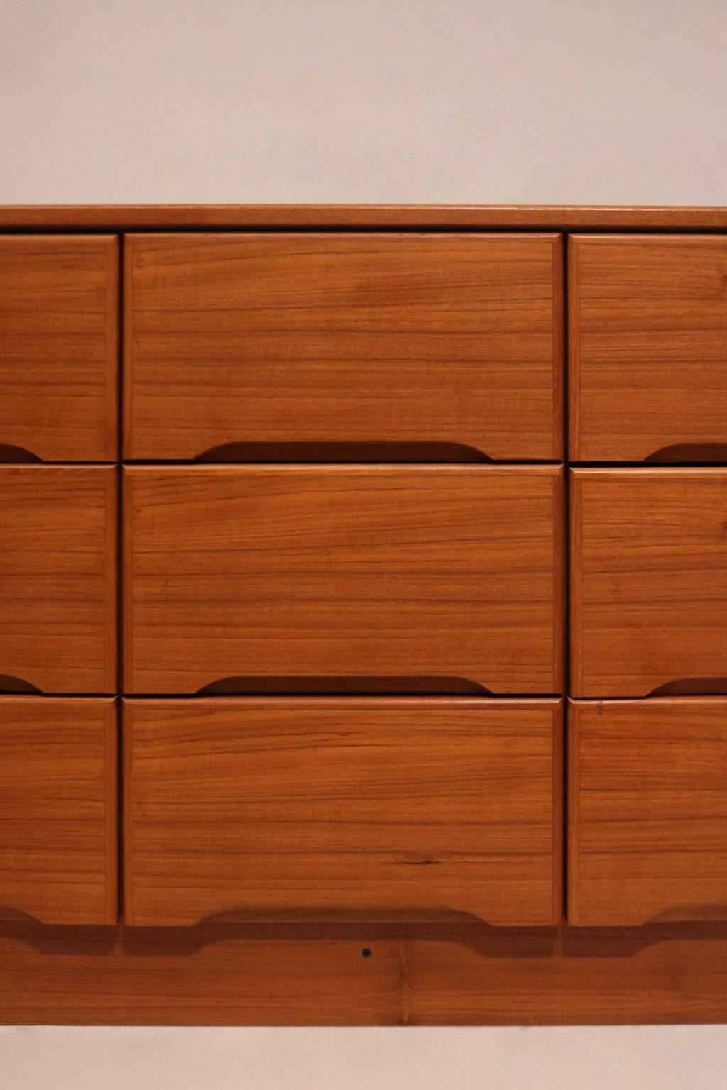 Image showing recessed drawer handles carved into the wood for a sleek look