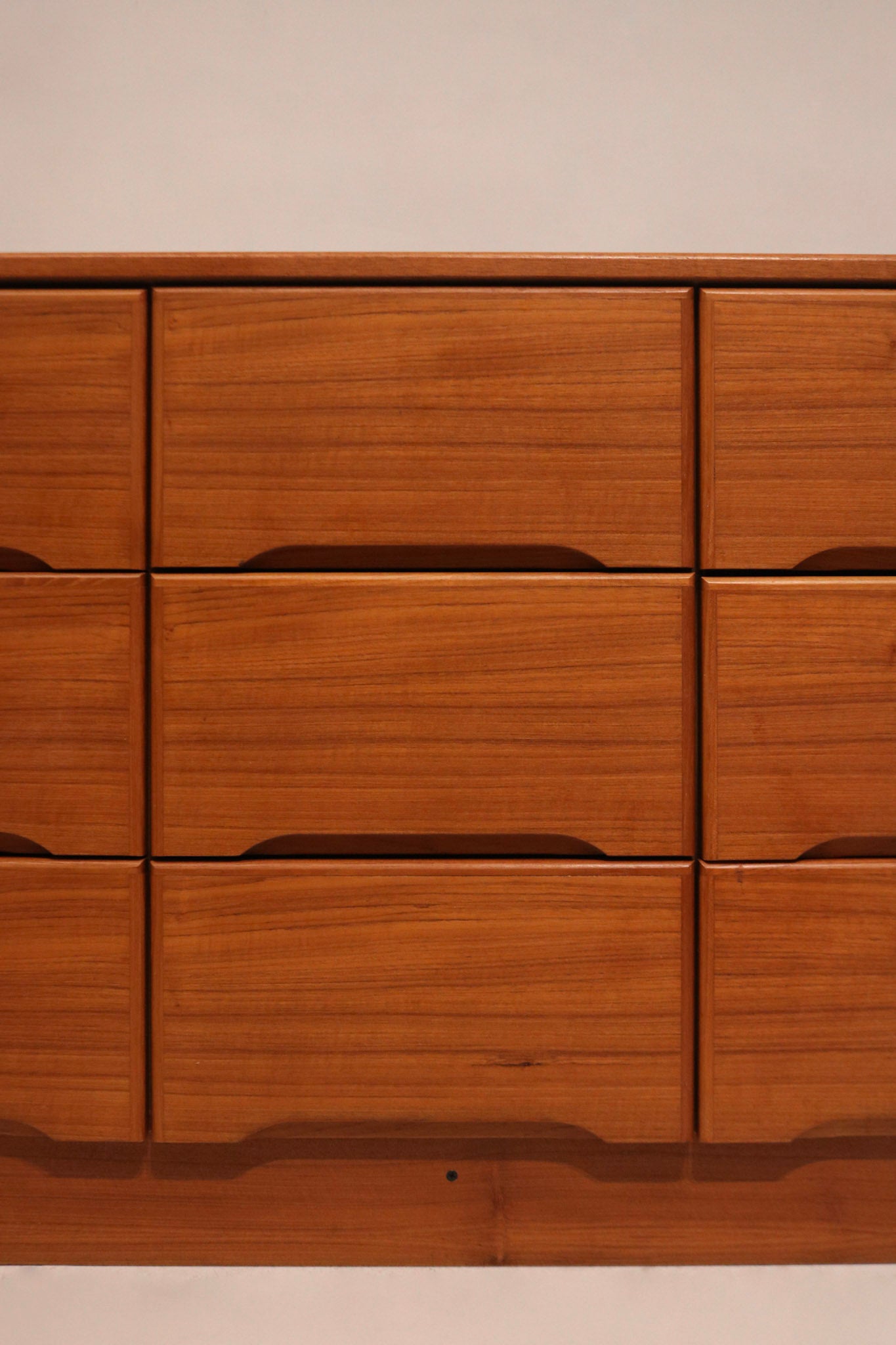 Image showing recessed drawer handles carved into the wood for a sleek look