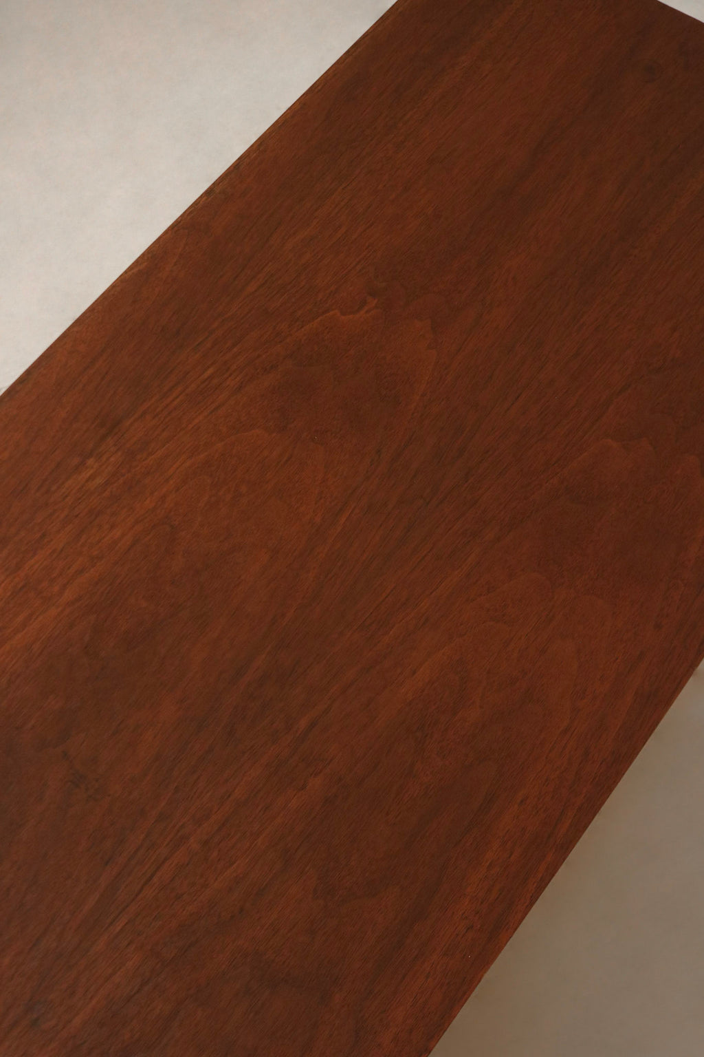 Backside of the dresser illustrating solid build and natural walnut wood panel