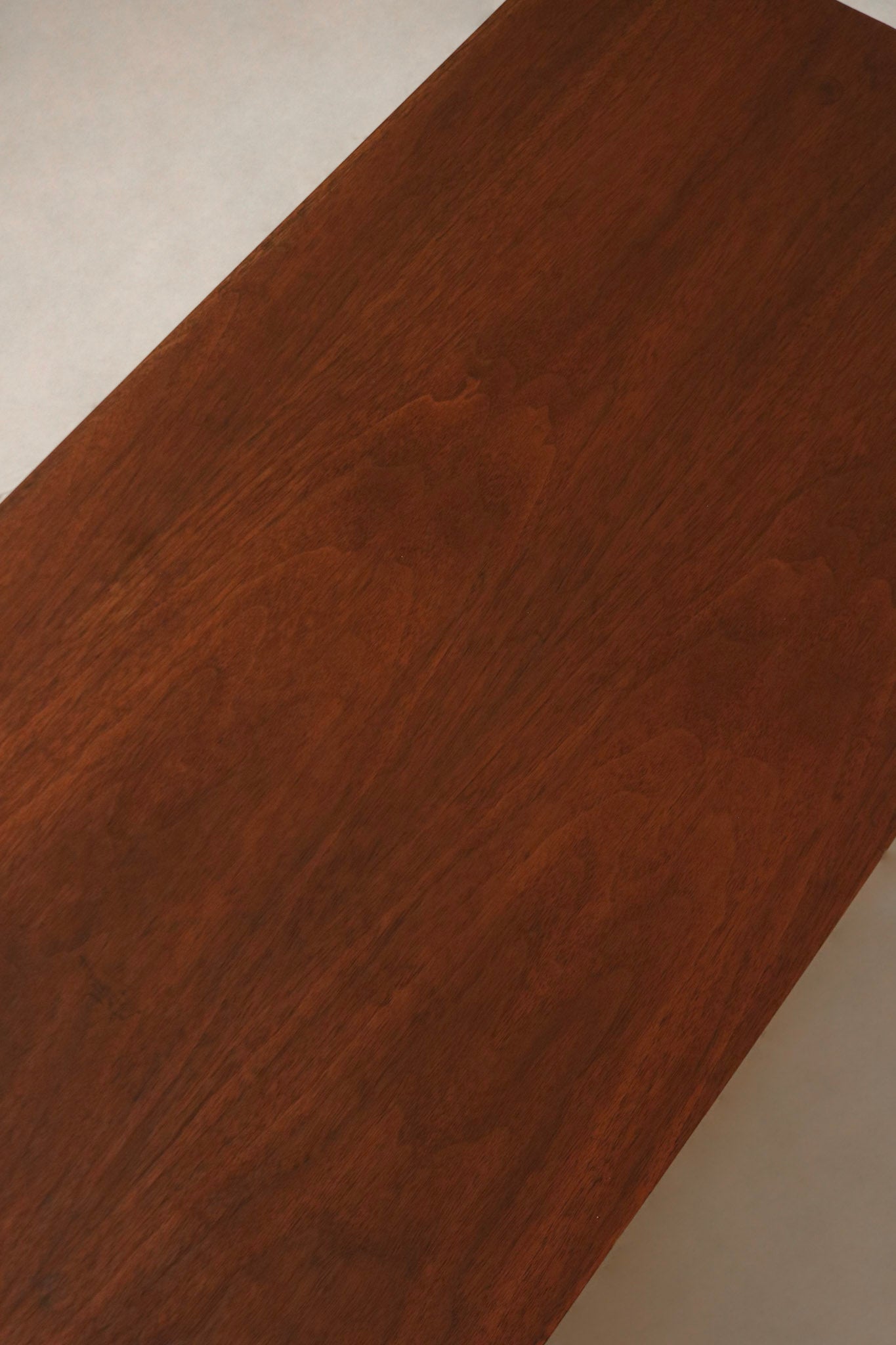 Backside of the dresser illustrating solid build and natural walnut wood panel