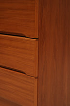 Side profile of the dresser highlighting its clean lines and low profile design
