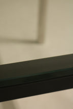 Underside close-up illustrating the sturdy metal construction of the coffee table’s base