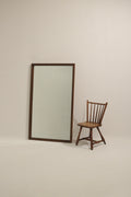 Vintage mirror with solid walnut wood frame