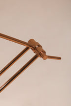 Detail of steel chrome neck joint demonstrating positioning flexibility and smooth finish