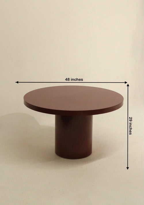 High-density particleboard table with light wear