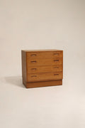 Vintage Poul Hundevad teak nightstand with drawers