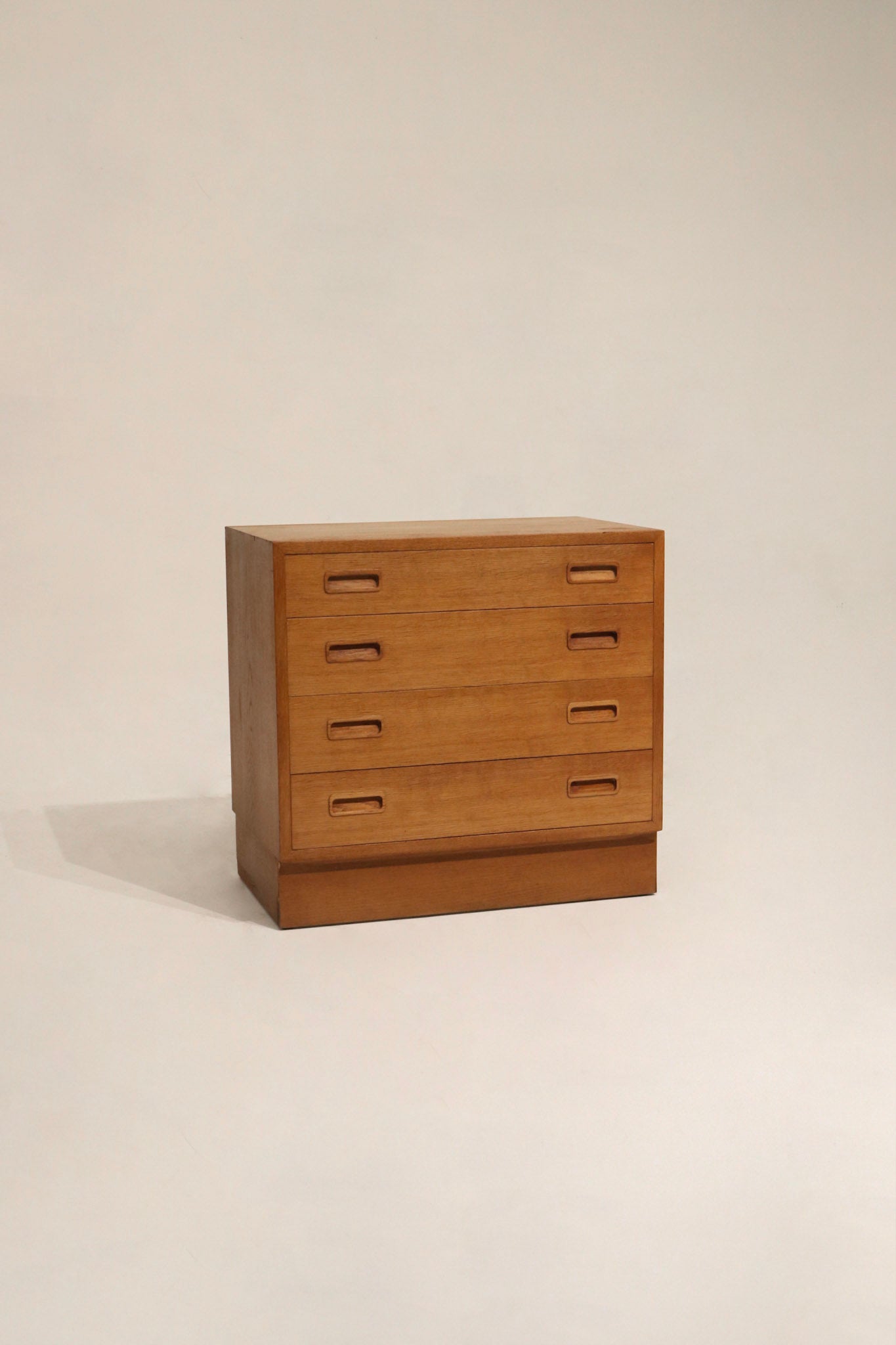 Vintage Poul Hundevad teak nightstand with drawers