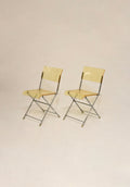 Vintage lucite and chrome folding chairs