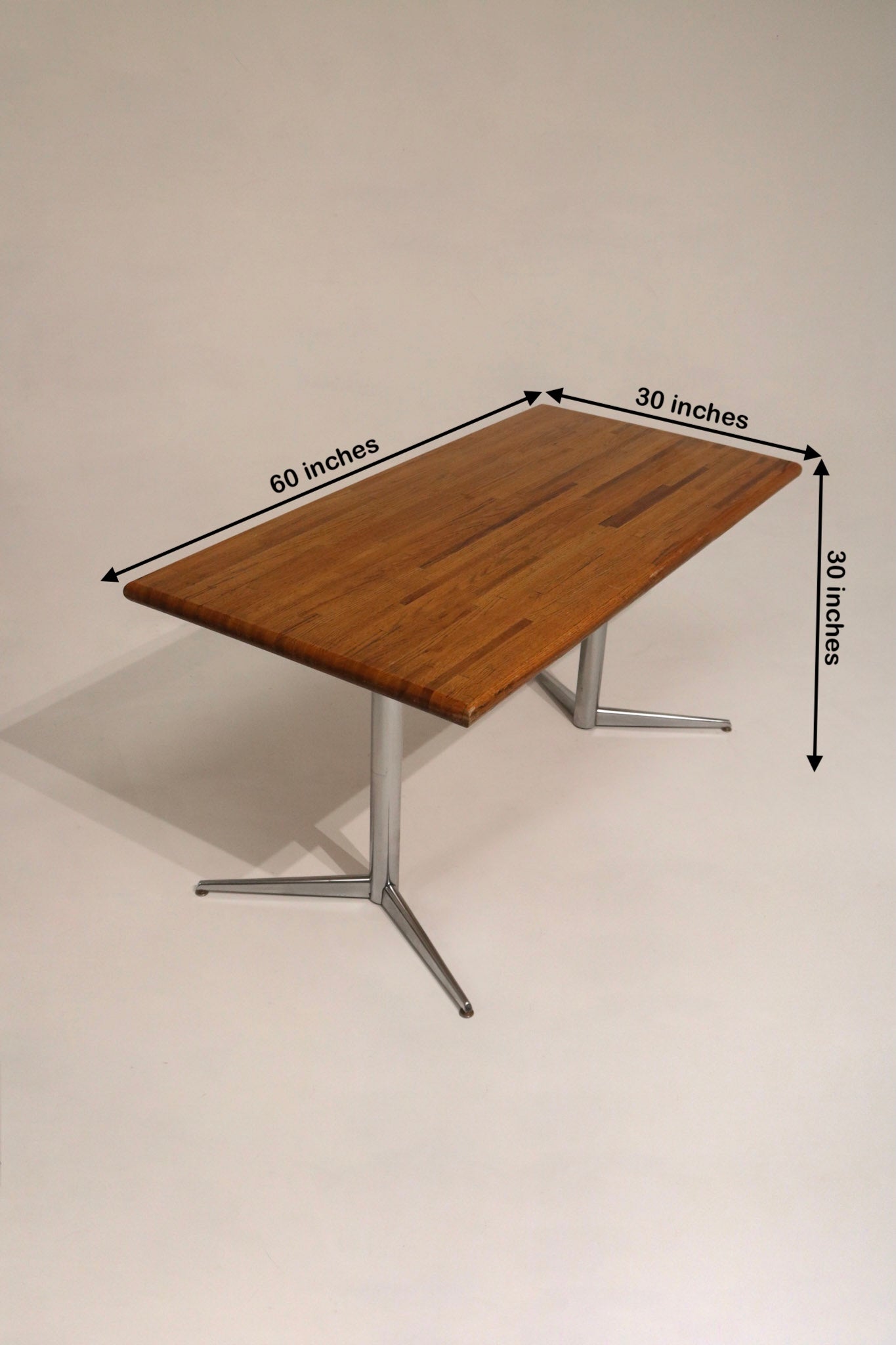 Stylish solid oak dining table for NYC interiors