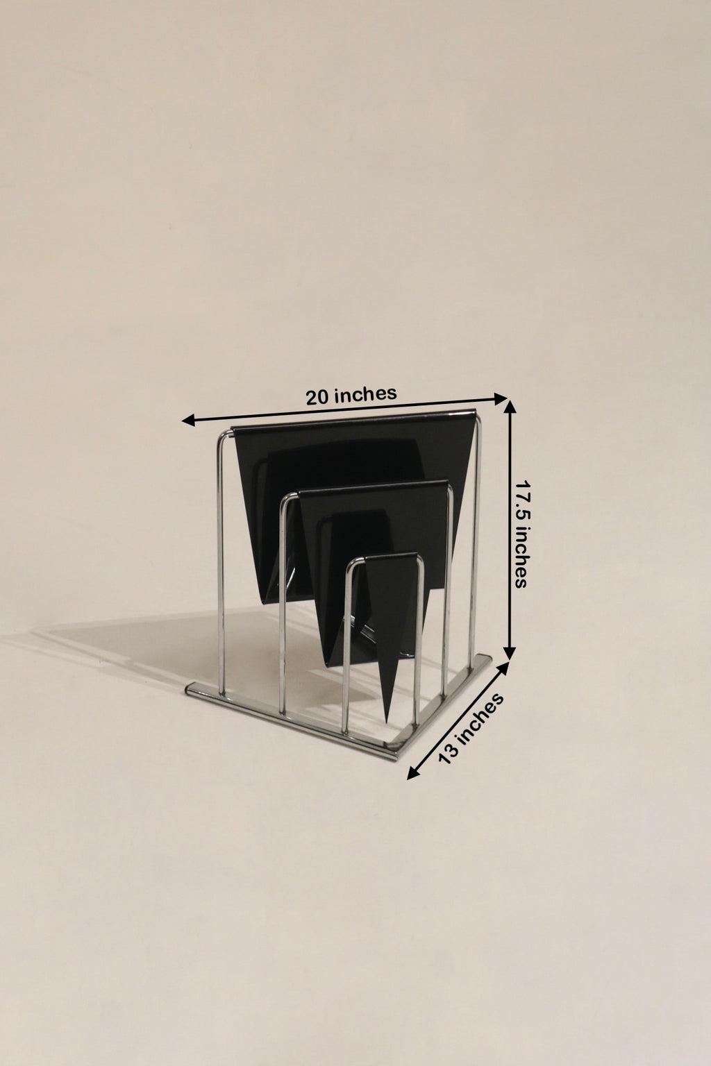 1980s chrome-plated metal frame artwork