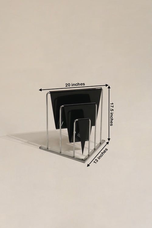 1980s chrome-plated metal frame artwork