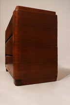 Zoom-in of drawer interior showing clean surface and joints of wood construction