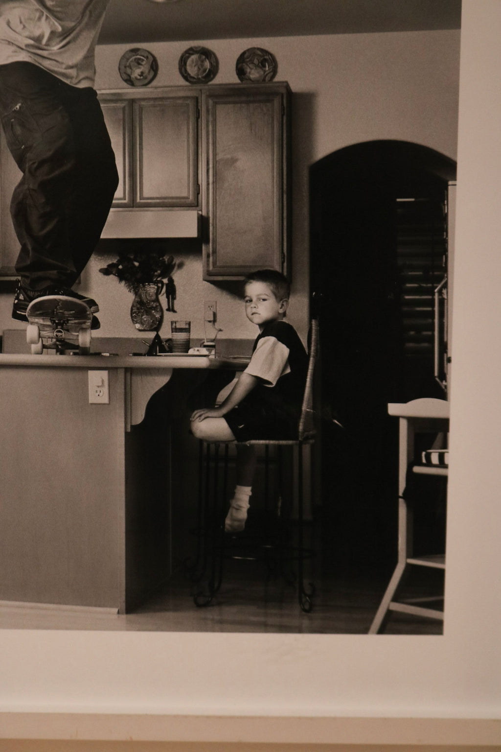 Close-up of the artist signature on Martin Schoeller’s Tony Hawk photo, lower right corner