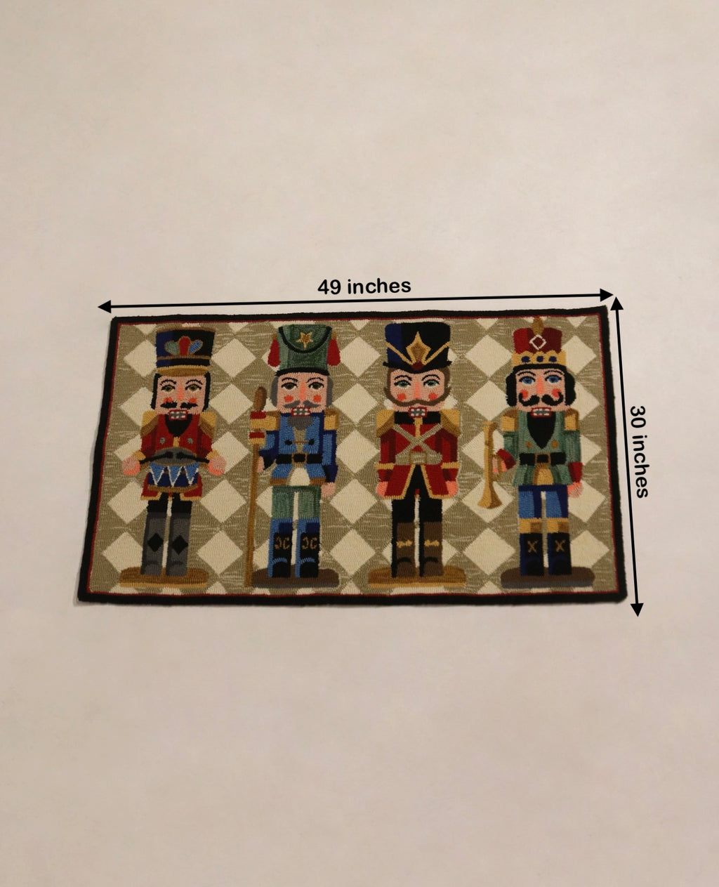 Durable Checkered Door Mat for Indoor & Outdoor Use