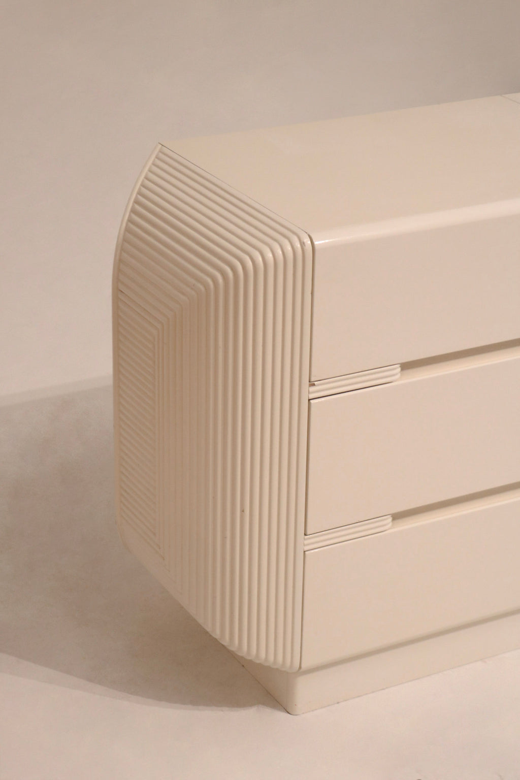 Open drawer view revealing spacious interior and solid wood craftsmanship