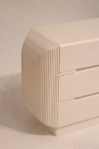 Open drawer view revealing spacious interior and solid wood craftsmanship