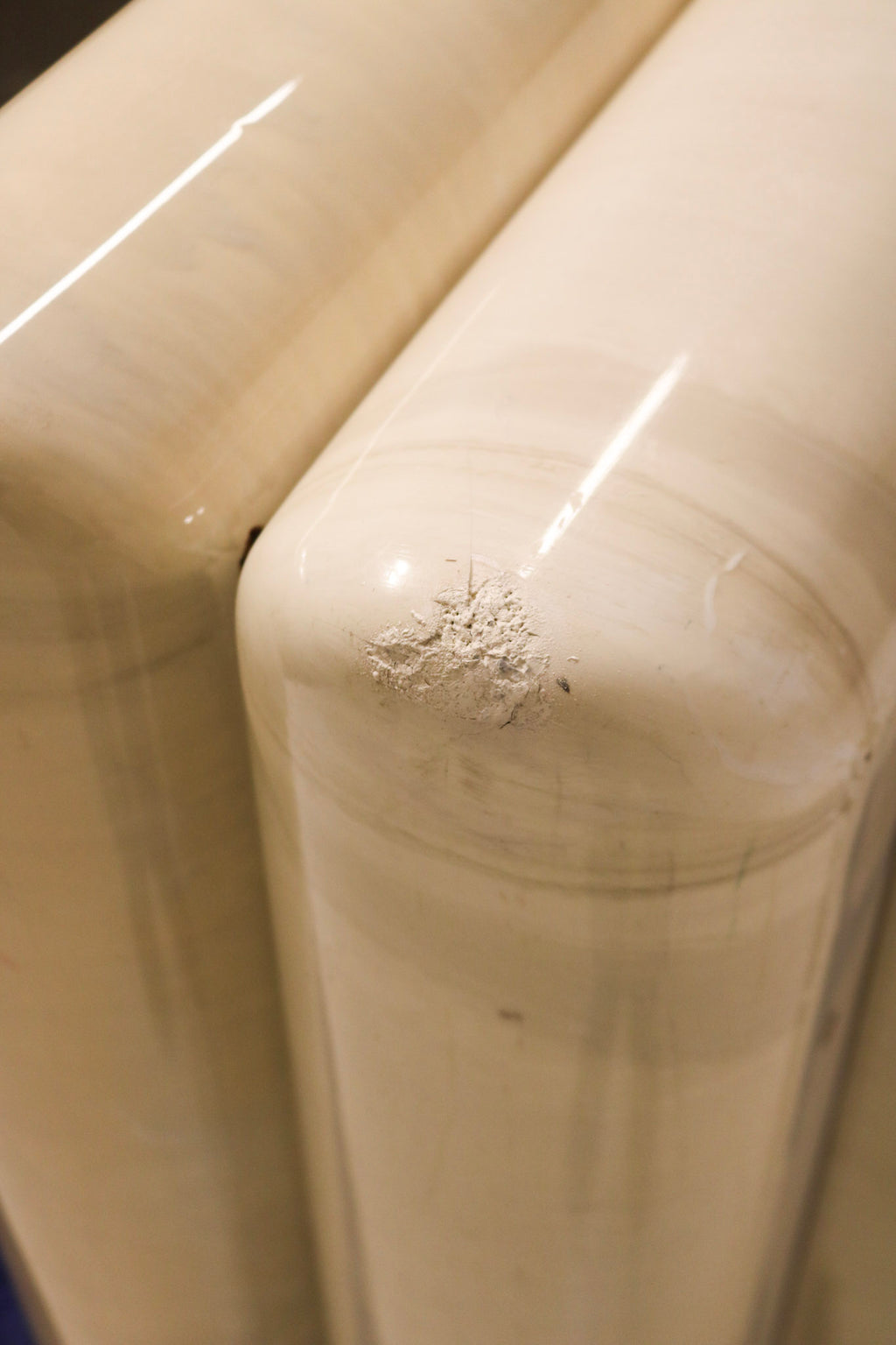 Detailed view of lacquered marbled resin top, showing swirling postmodern patterns on Italian vintage table