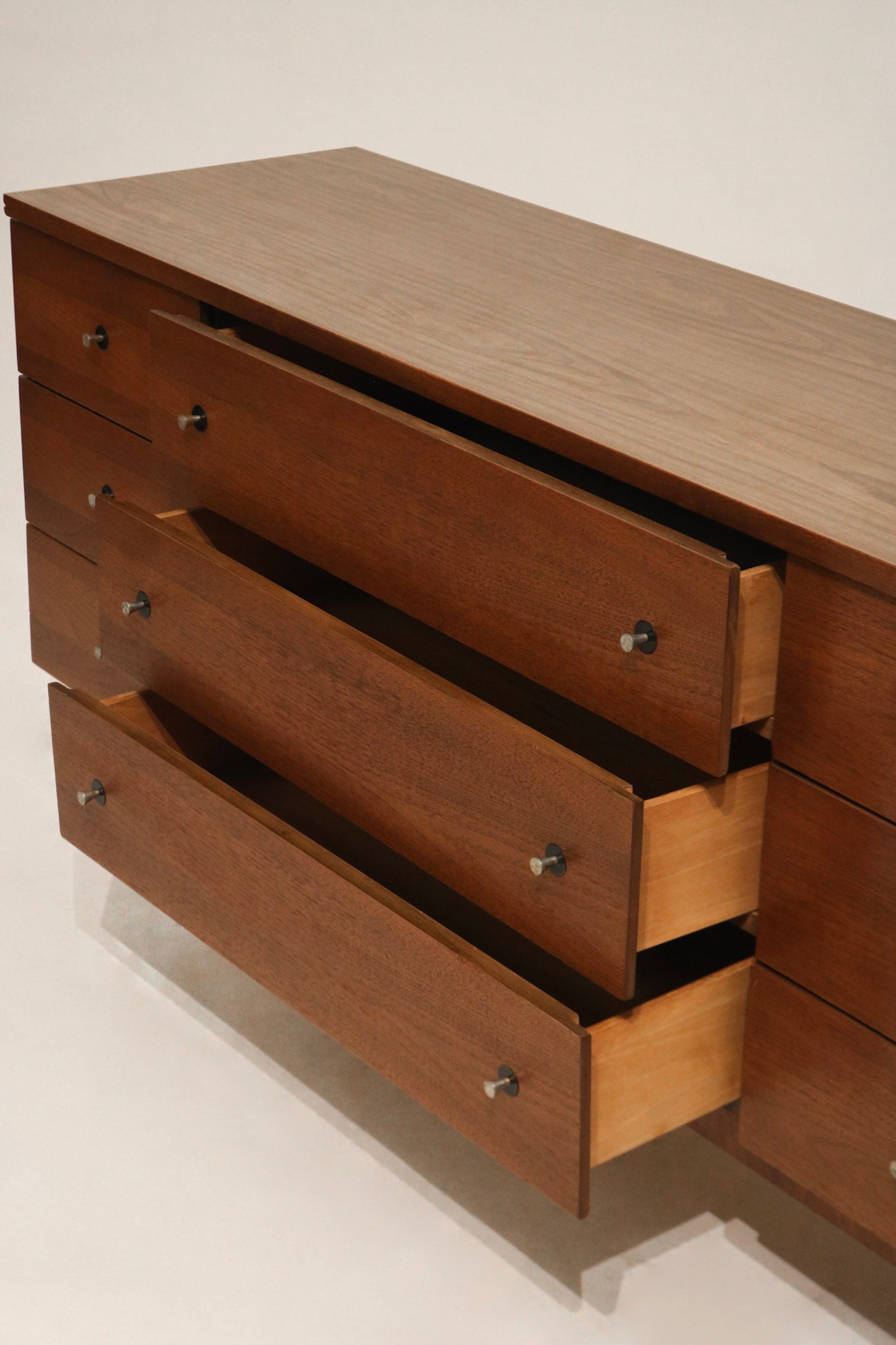 Diagonal view capturing the dresser’s proportion and timeless design