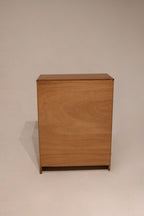 Back view showing minor peeling wood at bottom corner that doesn’t affect use