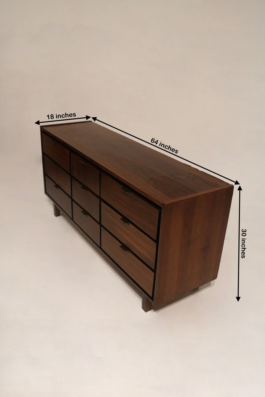 Stylish walnut wood furniture for home organization