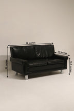 Genuine leather armchair showcasing natural wear