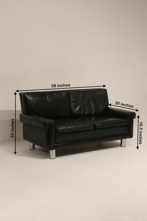 Genuine leather armchair showcasing natural wear