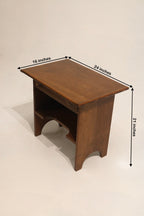 Close-up of the vintage pine wood surface with minor wear