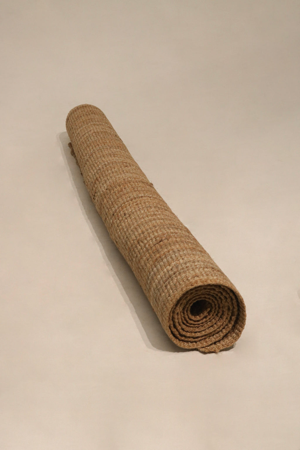 Main full view of the Jute Contemporary Boho Area Rug, natural weave and neutral tones, 8x10 size