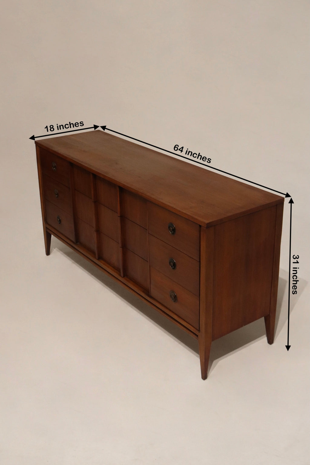 Minor scratches on drawer chest top view