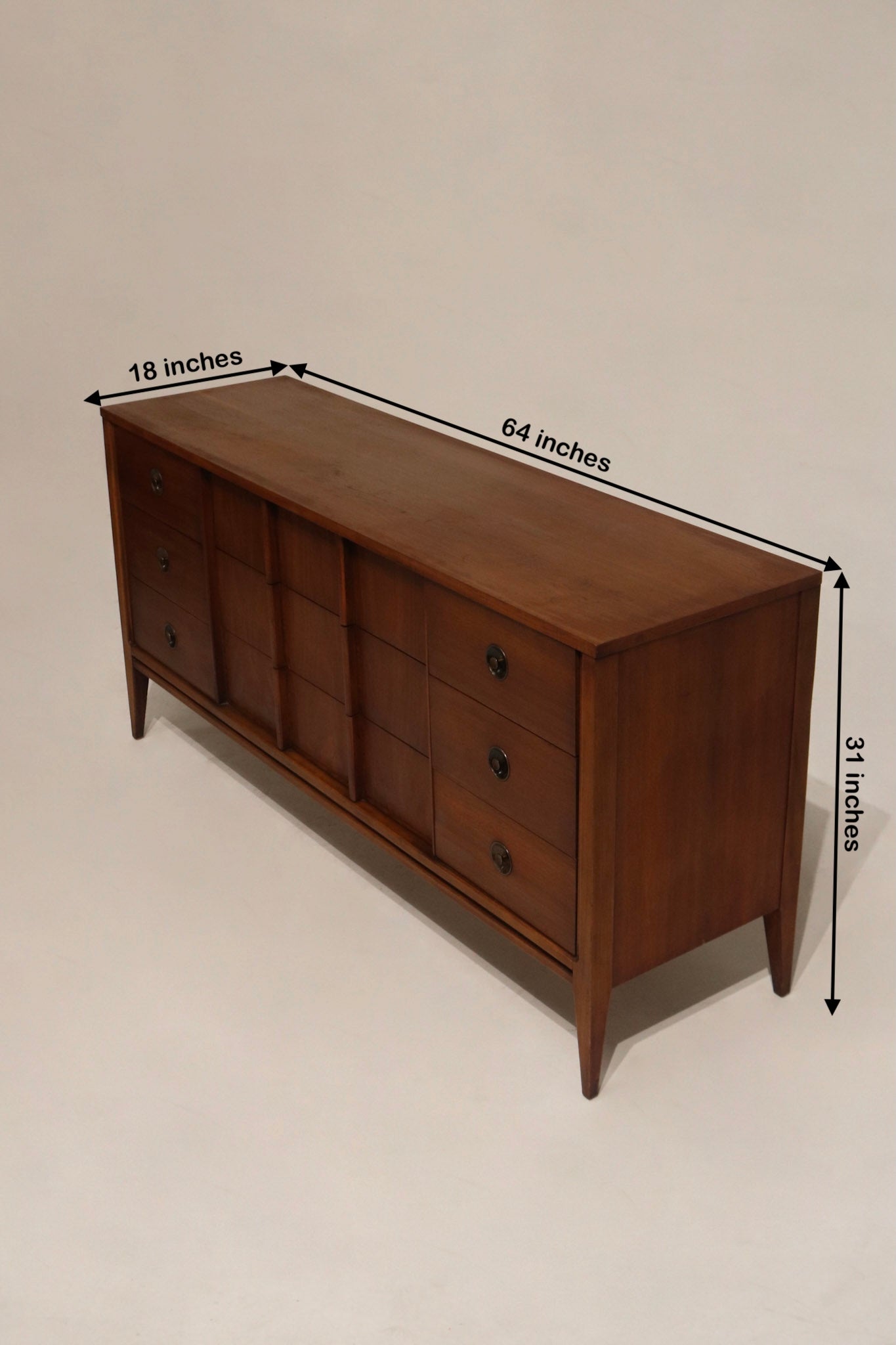 Minor scratches on drawer chest top view