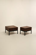 Walnut wood dresser set by Maurice Villency in NYC