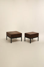 Walnut wood dresser set by Maurice Villency in NYC