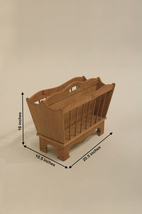 1960s Danish wooden magazine holder
