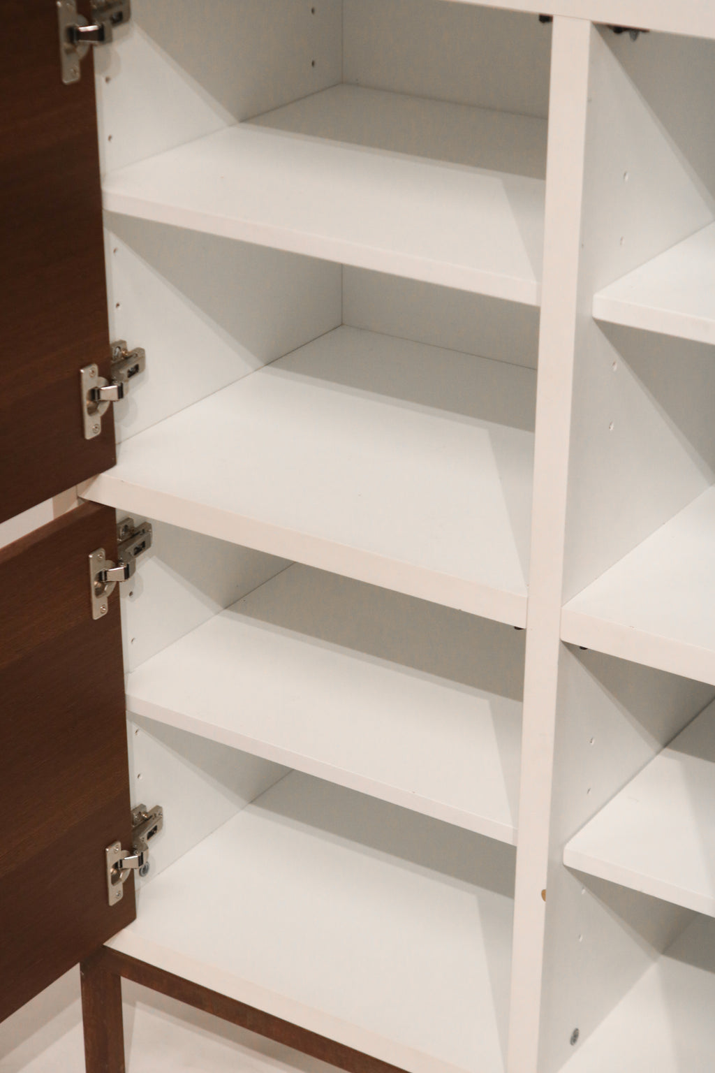 Pair of cabinets shown together for design idea, forming a larger storage unit