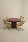 Vintage Italian chair and table set with chrome frames