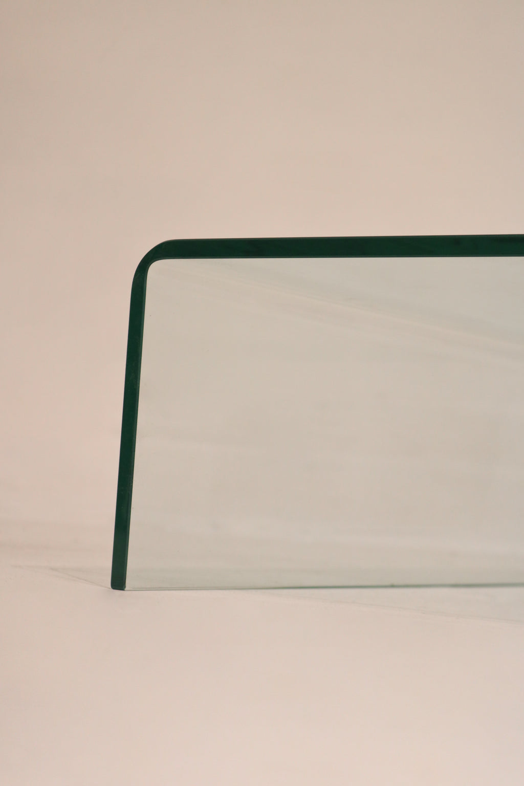 Shot of the glass table surface highlighting its smooth finish and high-quality clarity