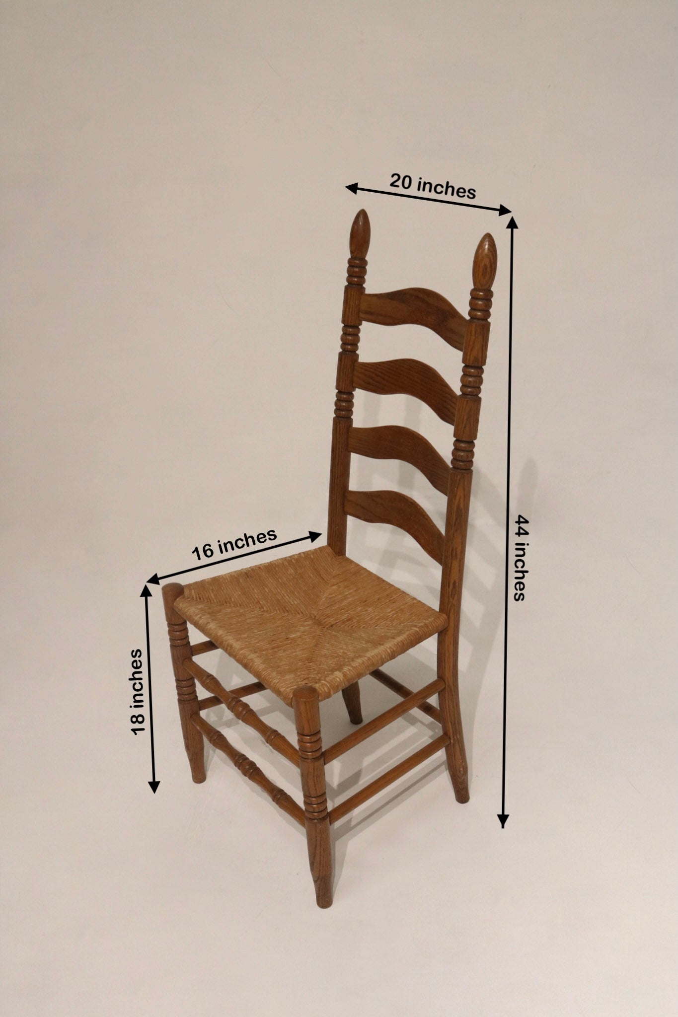 Solid oak wood frame chairs from early 1800s