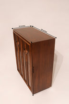 Dimension view showing 38 inches wide, 20 inches deep, and 48 inches high solid walnut highboy dresser