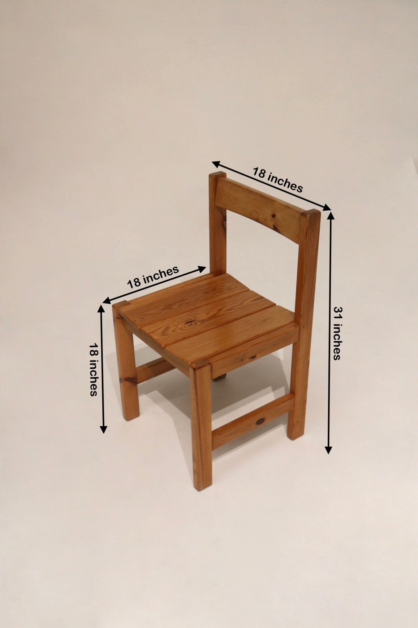 Solid wood vintage chairs in excellent condition