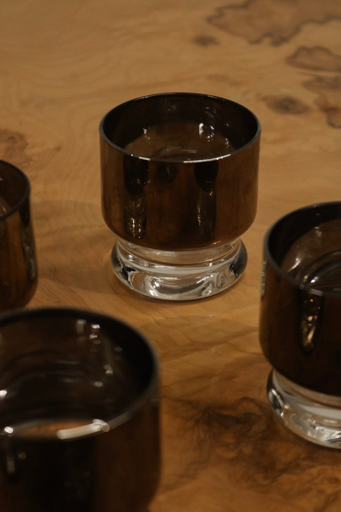 Sophisticated mid-century modern cocktail glasses