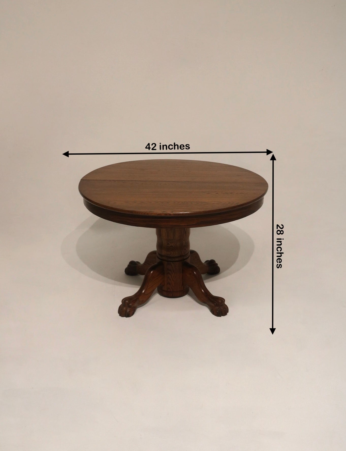 Solid oak dining table in NYC
