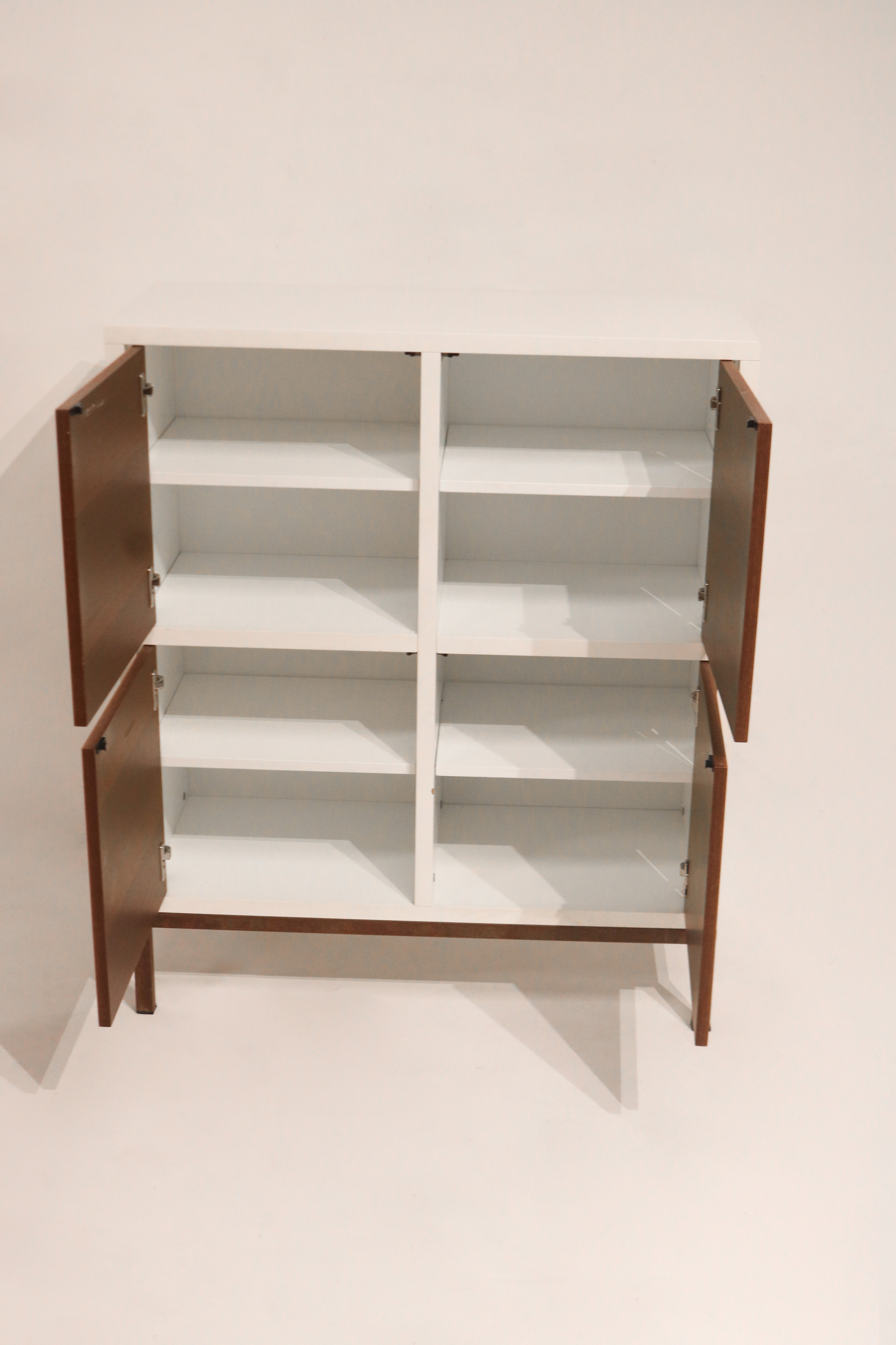 Backside of the cabinet constructed with solid wood panels for durability