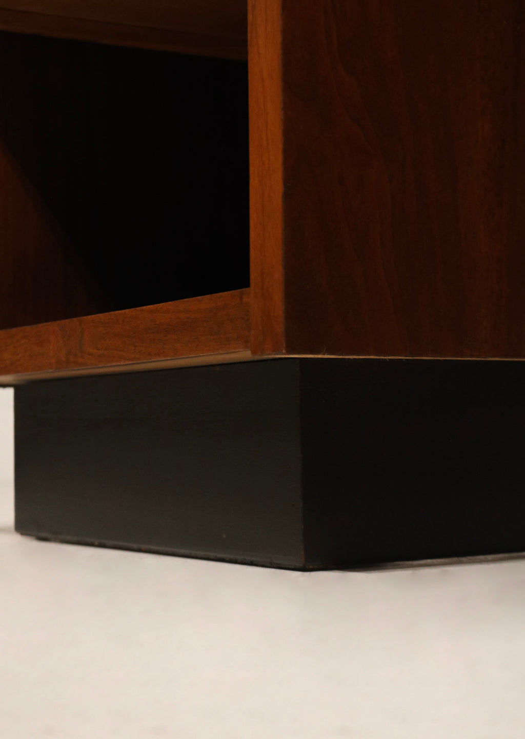 Drawer detail: functioning walnut-front drawers with visible joinery, wooden runners and original hardware in close focus
