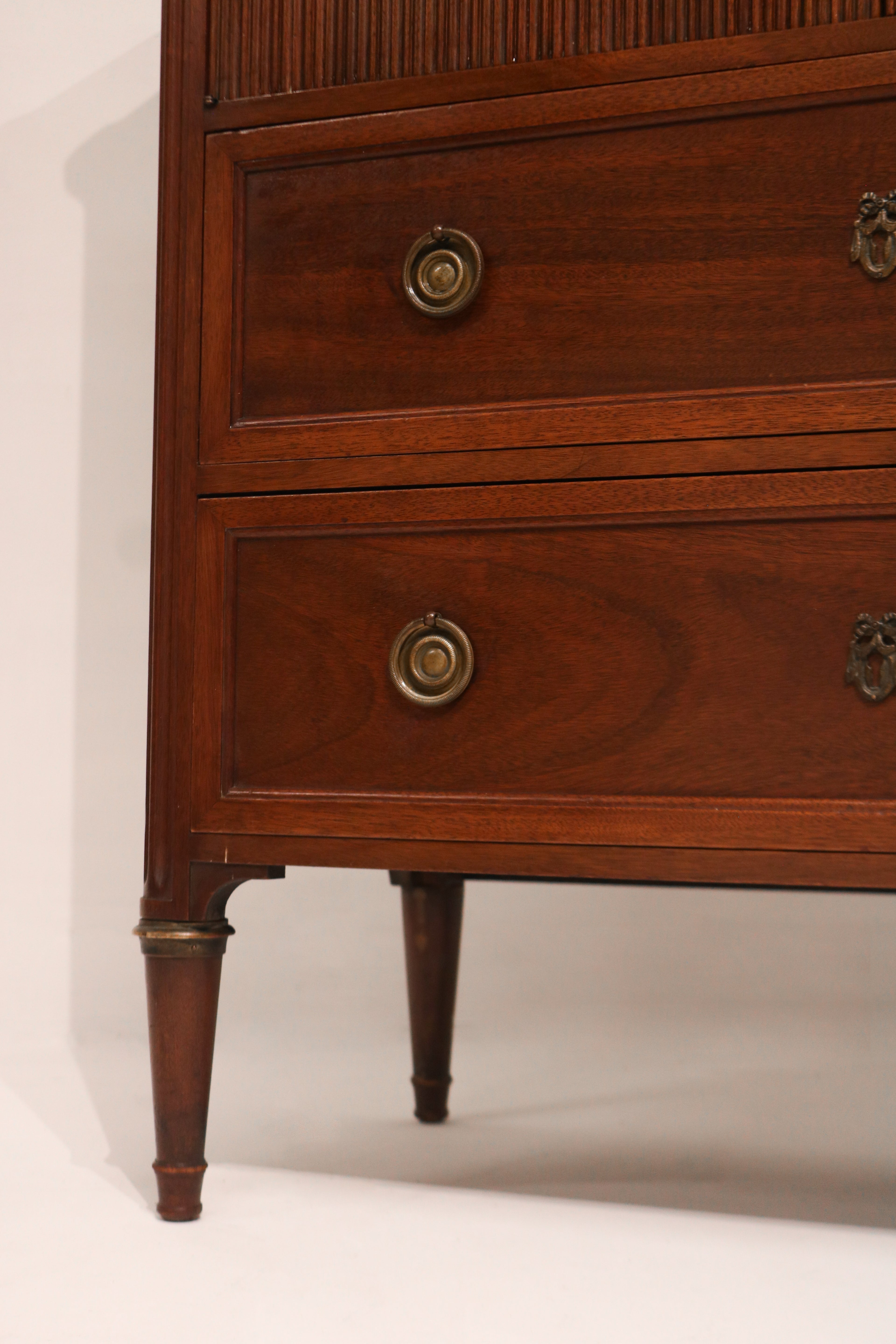 Inside view of a drawer showing spacious interior and solid wood construction