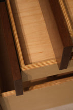 Close-up of handle area, demonstrating simplicity and clean mid-century aesthetic