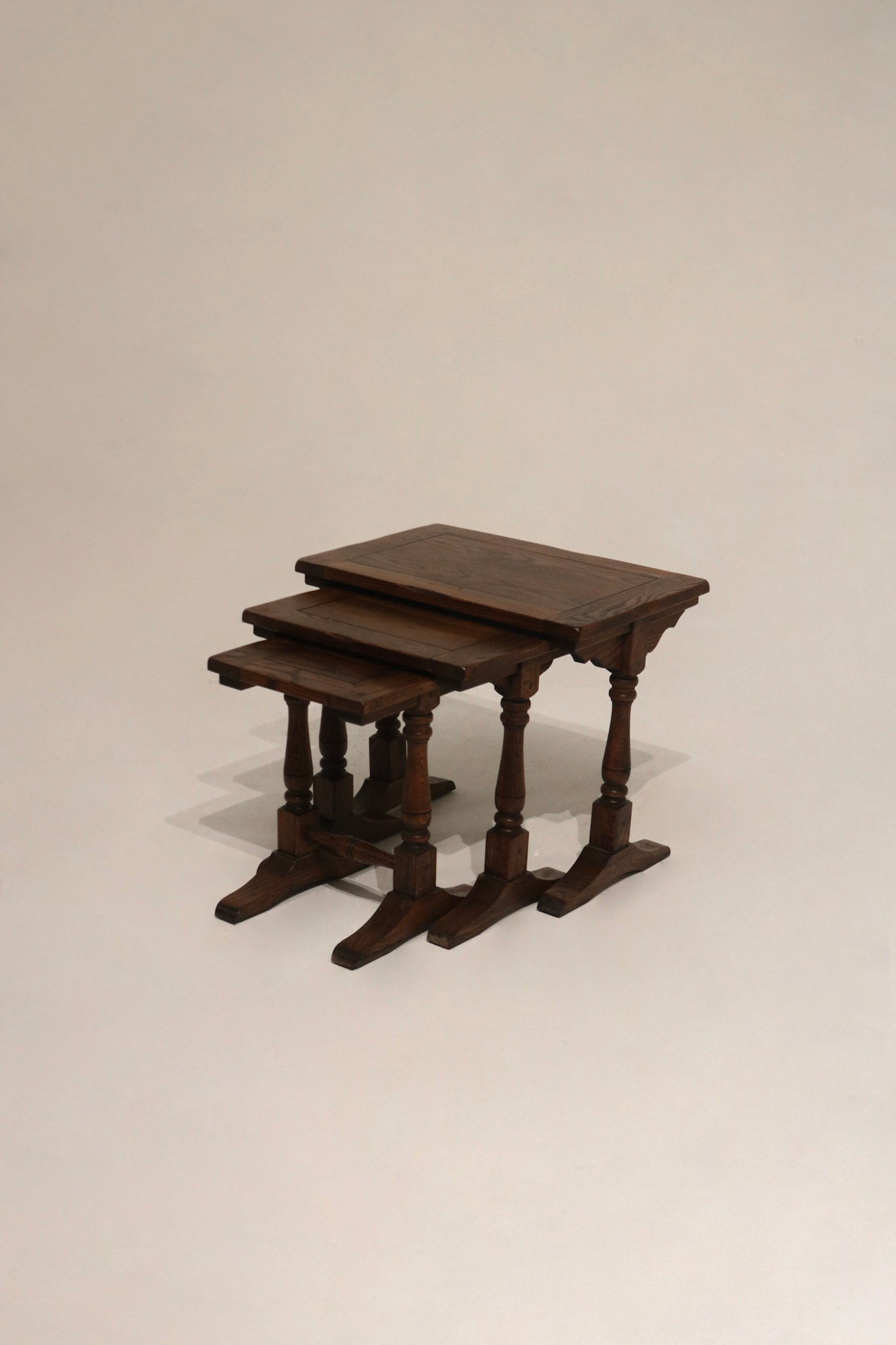 Vintage dark wood nesting tables from Nordiska Kompaniet