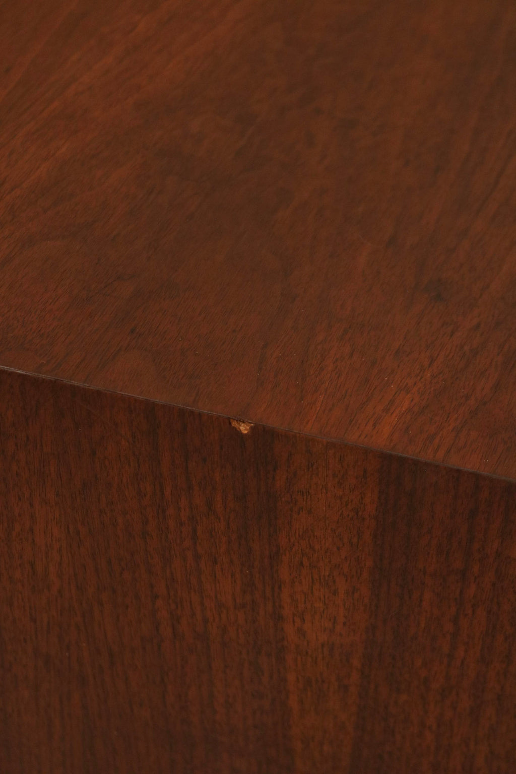 Lighting test shot showing walnut color under natural light emphasizing patina